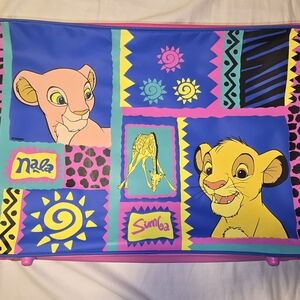 90s Disney Lion King Kids Suitcase - Blue and Yellow